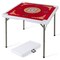 Portable Mahjong Table Foldable Game Table with Mat Cup Holders and Handle